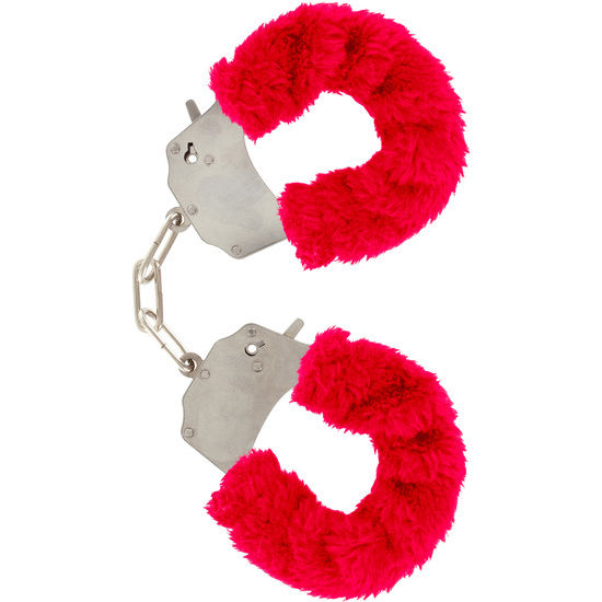 TOYJOY Manchettes Furry Fun Bondage Rouge - Aura Intime