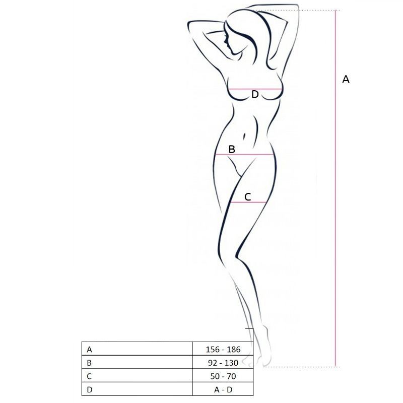 PASSION WOMAN Femme Bs062 Bodystocking Blanc Taille Unique — vue détaillée
