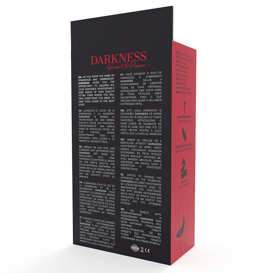 DARKNESS ANAL Plug Anal Silicone Queue Blanche — vue arrière