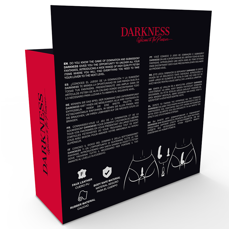 DARKNESS SENSATIONS Culotte Plug Gode Interchangeable — accessoires inclus