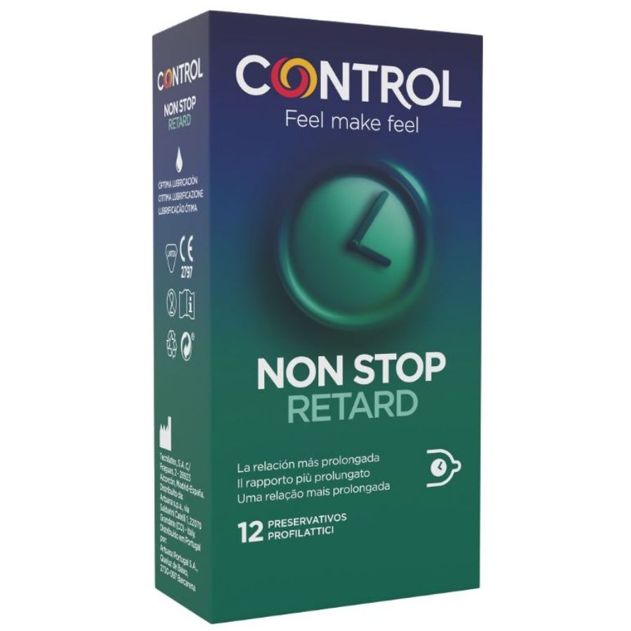 CONTROL CONDOMS NON STOP RETARD CONDOMS 12 UNITS - Aura Intime