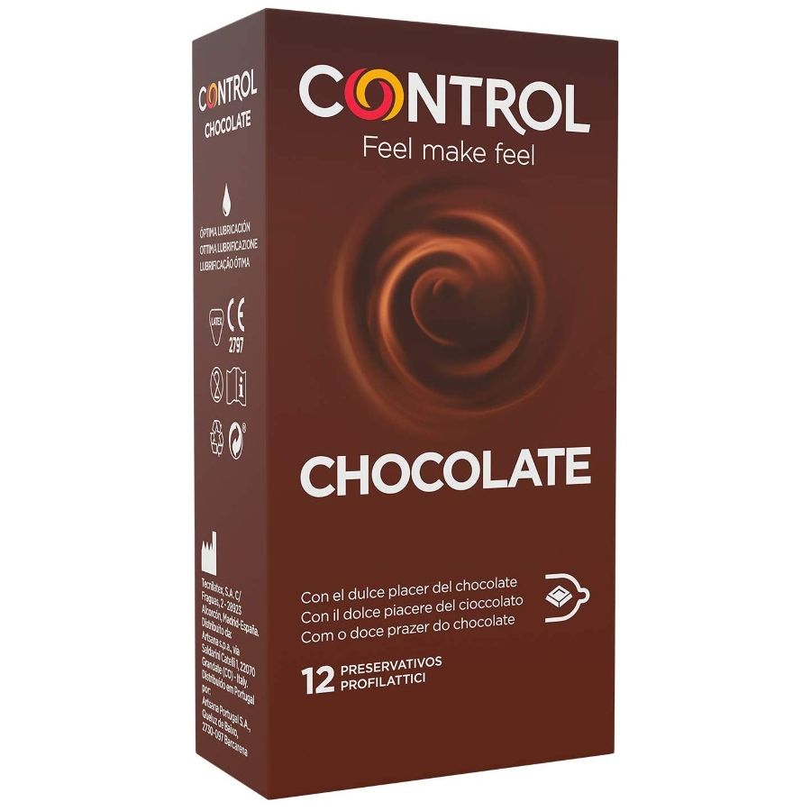 CONTROL CONDOMS ADAPTA CHOCOLATE CONDOMS 12 UNITS - Aura Intime