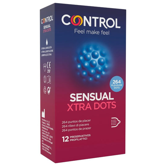 CONTROL CONDOMS Xtra Dots 12 Uds - Aura Intime