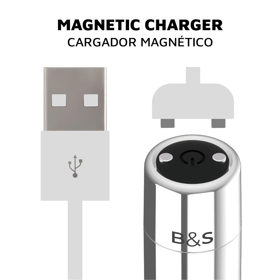 BLACK&SILVER Balle Magnétique Vibrante Kailan 2 Argent — vue arrière
