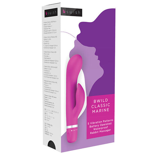 B SWISH Vibrateur Bwild Classic Marine Rabbit Cerise - Aura Intime