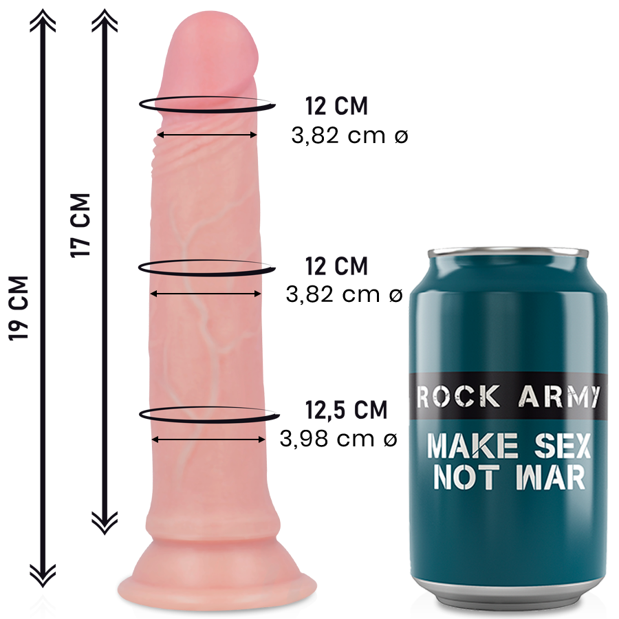 ROCK ARMY LIQUIDE SILICONE PREMIUM AVENGER REALISTIC 19 CM -O- 3.98 CM - Aura Intime