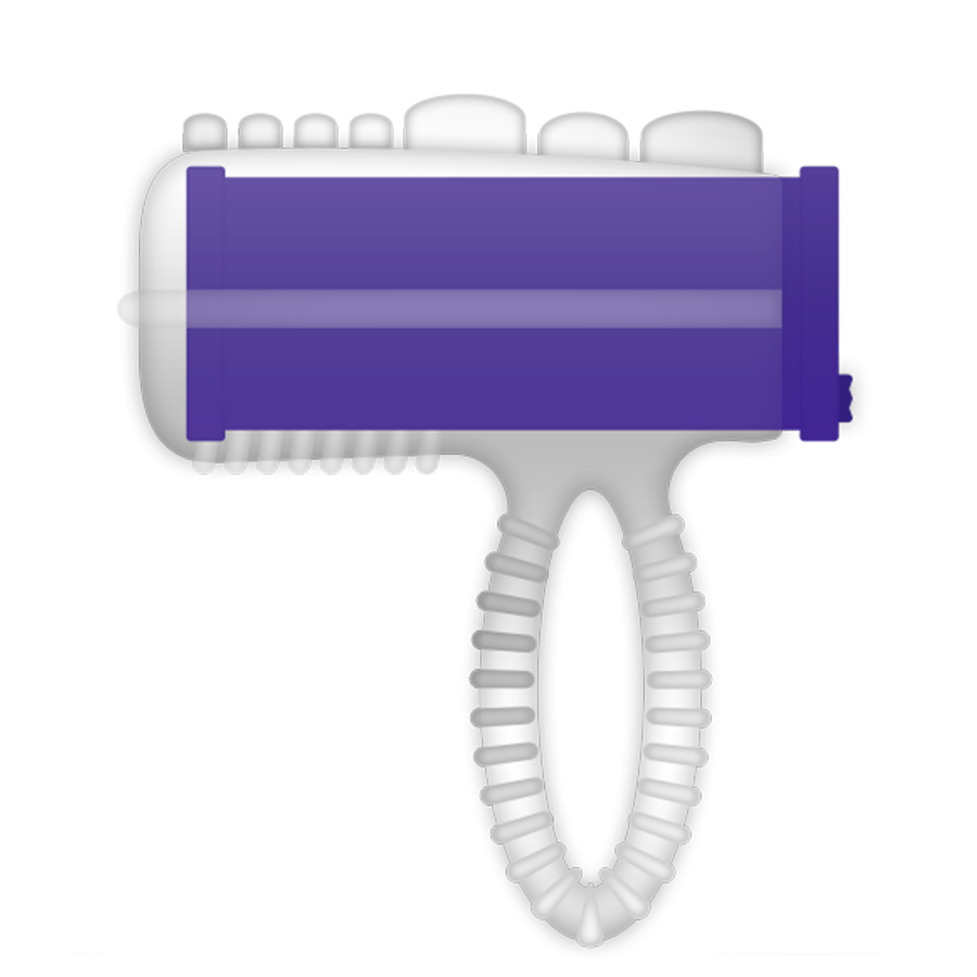 CASUAL LOVE Ring Vibrator Lilac Tongue — vue détaillée