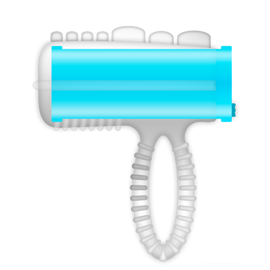 CASUAL LOVE RING TONGUE VIBRATING BLEU — vue détaillée