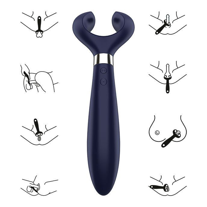 SATISFYER PARTNER ENDLESS FUN MULTI VIBRATEUR 3 BLEU — vue arrière