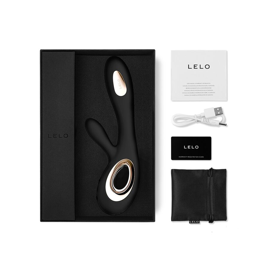 LELO SORAYA WAVE VIBRATEUR LAPIN NOIR — vue arrière