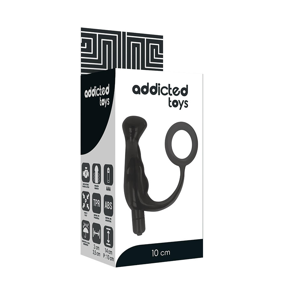 ADDICTED TOYS Vibrateur Prost Tico Noir 10 Cm — accessoires inclus