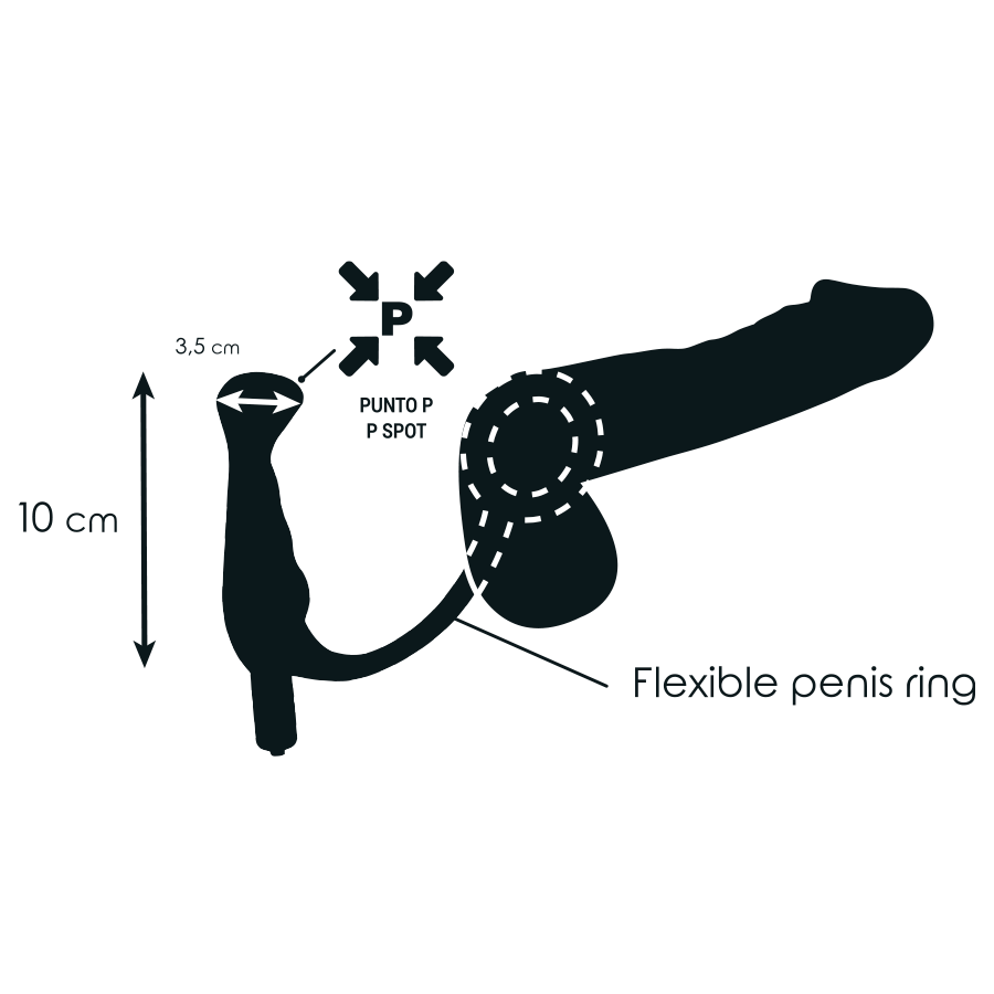 ADDICTED TOYS Vibrateur Prost Tico Noir 10 Cm — vue arrière