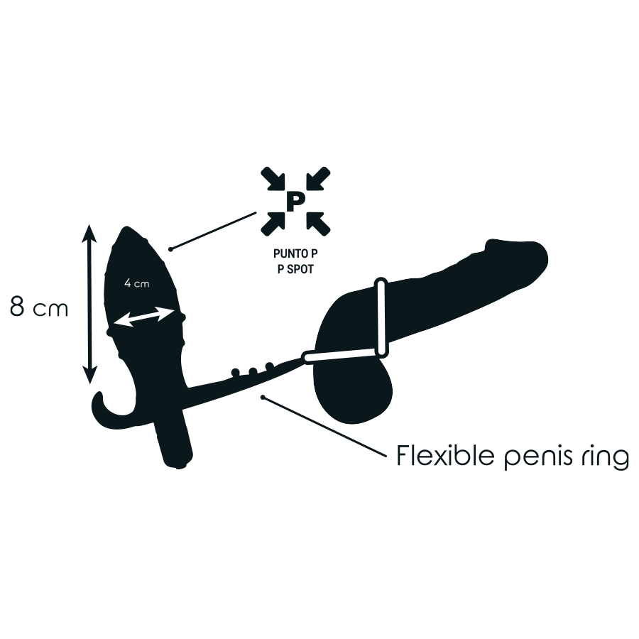 ADDICTED TOYS Plug Anal Double Anneau Noir — vue alternative