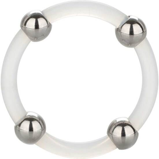 CALEXOTICS BAGUE SILICONE PERLÉE ACIER L - Aura Intime