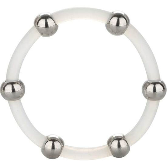CALEXOTICS - Beaded Silicone Ring Steel XL