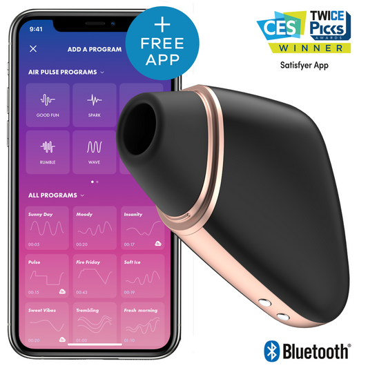 SATISFYER CONNECT Stimulateur Vibrateur Air Love Triangle Noir - Aura Intime