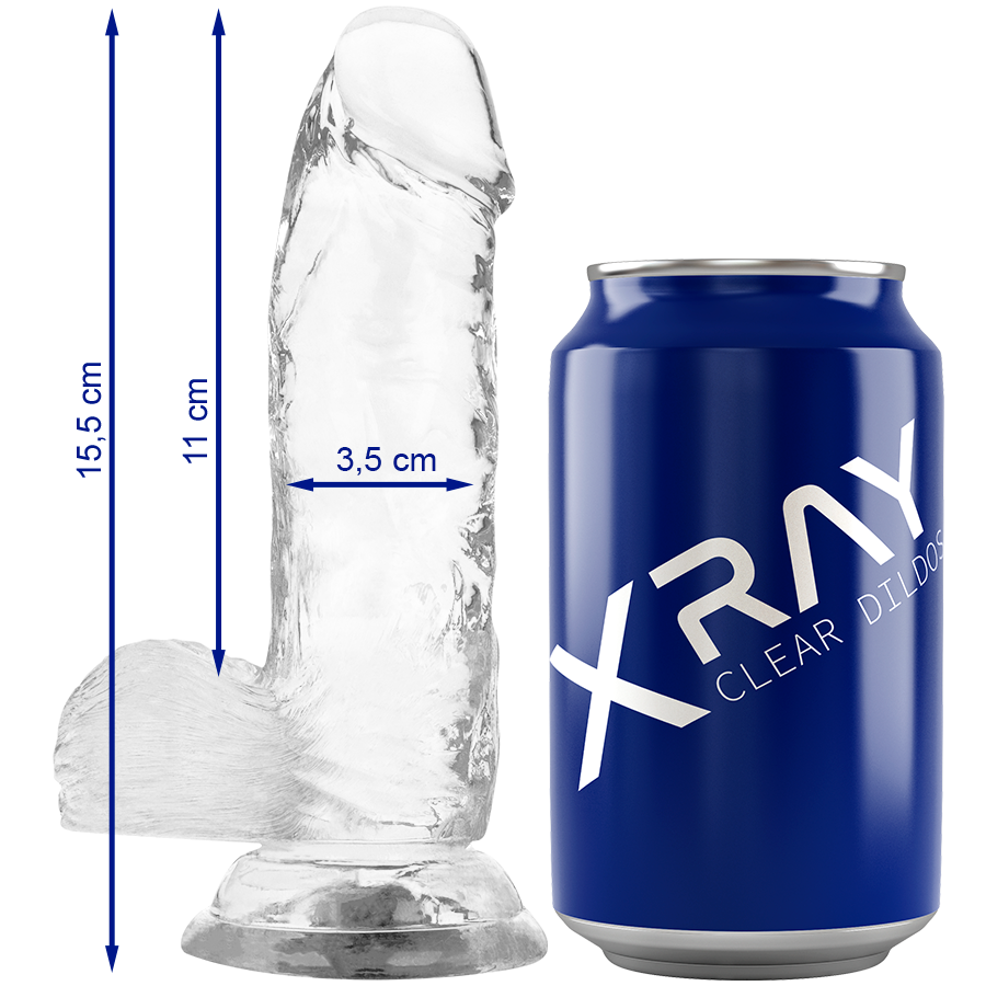 X RAY - Bite Transparente Avec Boules 15.5 Cm -O- 3.5 Cm