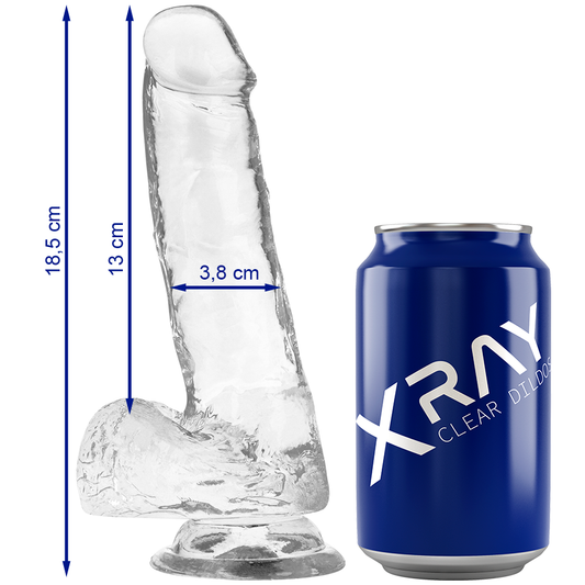X RAY - Bite Transparente Avec Boules 18.5 Cm -O- 3.8 Cm