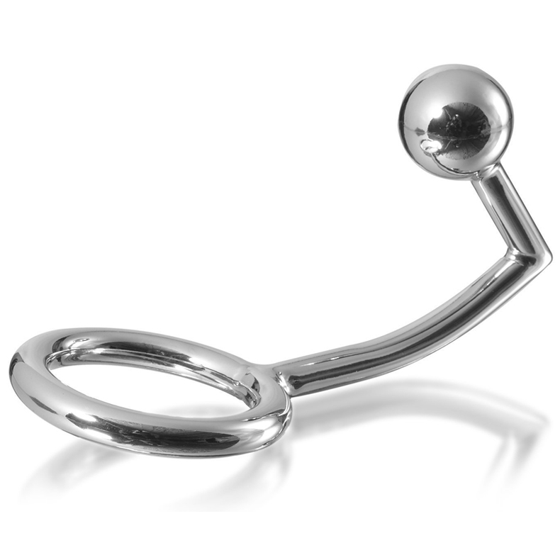 METAL HARD Anneau Cock Ring Crochet Intrus Anal 45Mm - Aura Intime