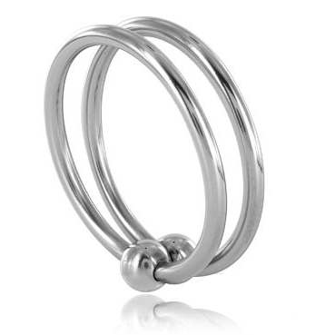 METAL HARD Anneau Double Acier Metal Dur 30Mm - Aura Intime