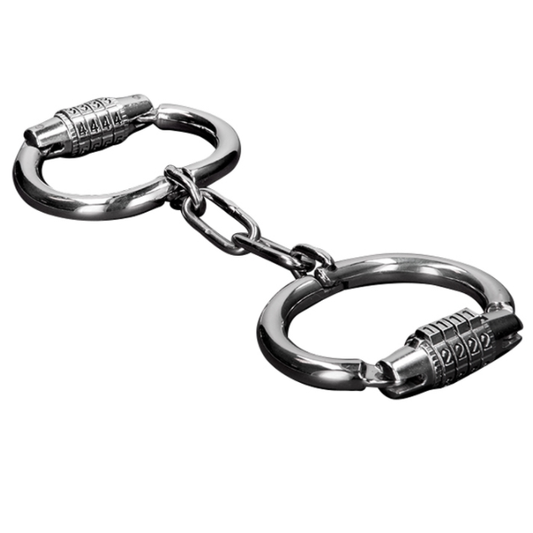 METAL HARD Menottes Dures Métal Serrure Combinaison - Aura Intime