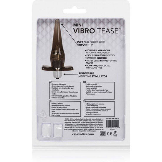 CALEXOTICS Mini Vibro Tease Noir — accessoires inclus