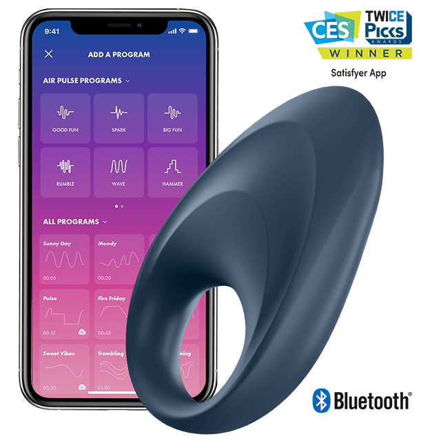 SATISFYER CONNECT APPLICATION VIBRATEUR ANNEAU MIGHTY - Aura Intime