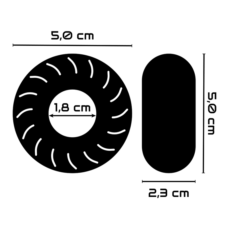 POWERING ANNEAU PÉNIS SUPER FLEXIBLE RÉSISTANT 5CM PR08 NOIR — vue alternative
