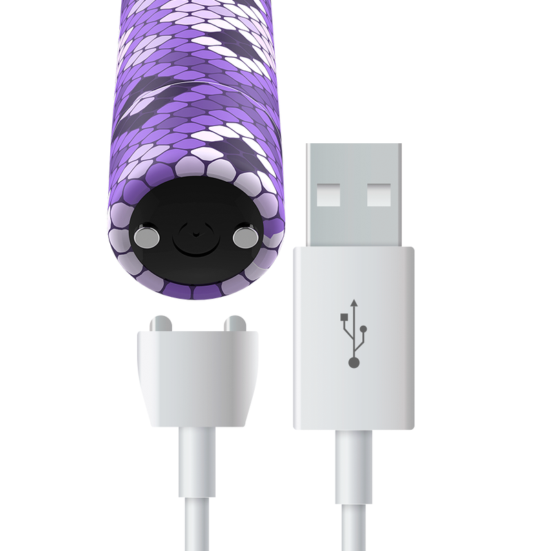 CUSTOM BULLETS Rechargeable Snake Purple Magnetic Bullet 10V — accessoires inclus
