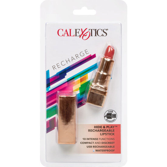 CALEXOTICS Bala Rouge Lèvres Rechargeable Hide & Play Rouge — vue détaillée