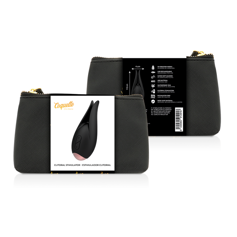 COQUETTE TOYS Stimulateur Clitorial Noir / Or - Aura Intime