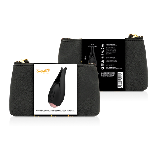 COQUETTE TOYS Stimulateur Clitorial Noir / Or - Aura Intime