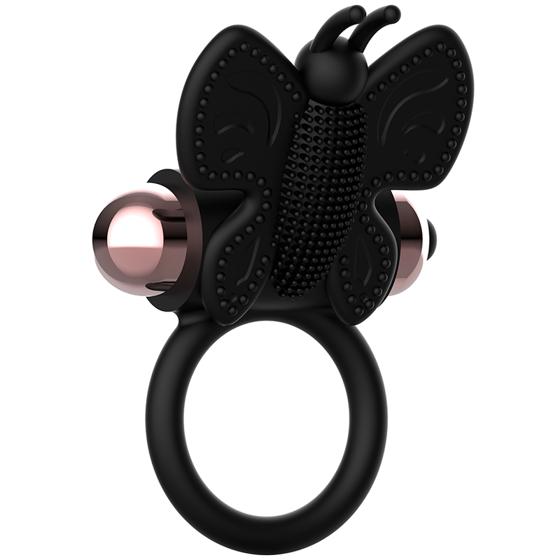 COQUETTE TOYS COCKRING PAPILLON VIBRATEUR NOIR/ OR — vue alternative