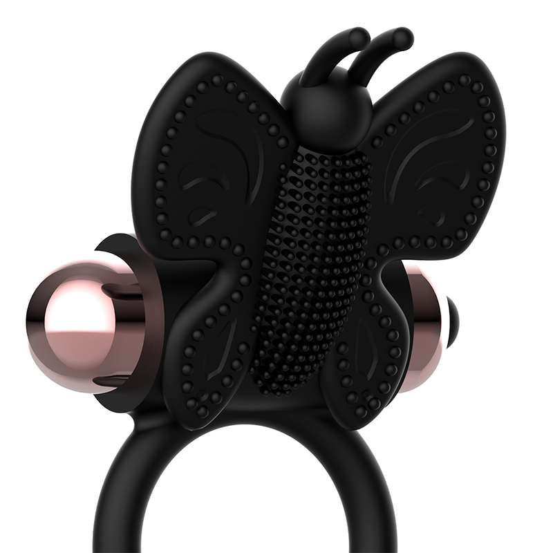 COQUETTE TOYS COCKRING PAPILLON VIBRATEUR NOIR/ OR — vue arrière