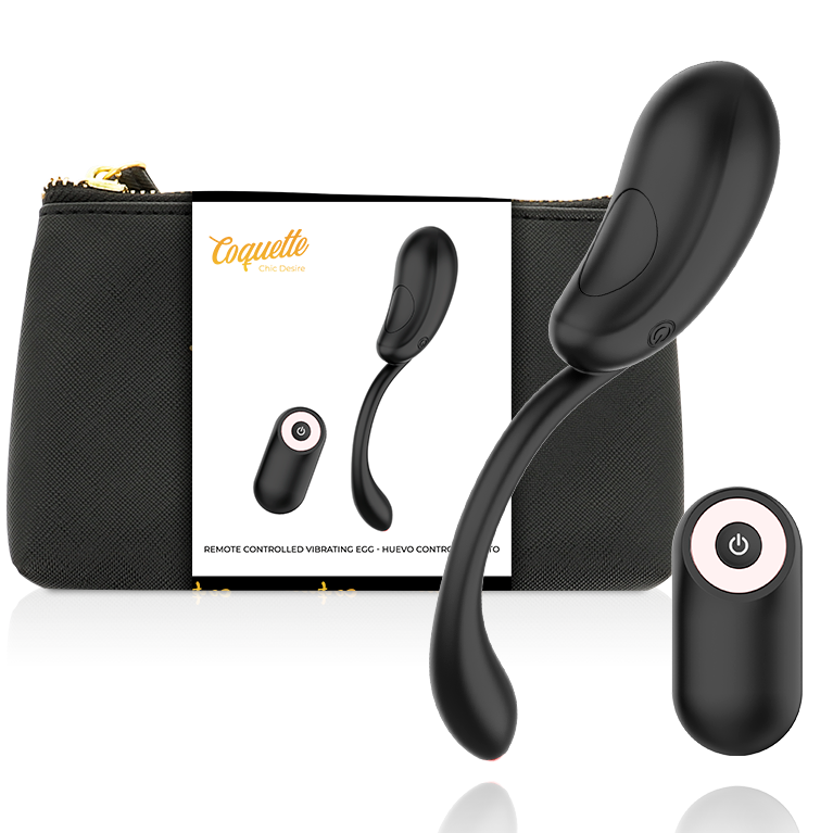 COQUETTE TOYS Oeuf Vibrant Télécommande Rechargeable Noir/Or — vue détaillée