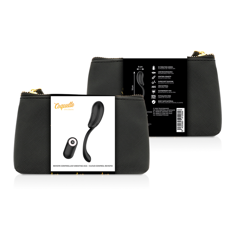 COQUETTE TOYS Oeuf Vibrant Télécommande Rechargeable Noir/Or — vue alternative