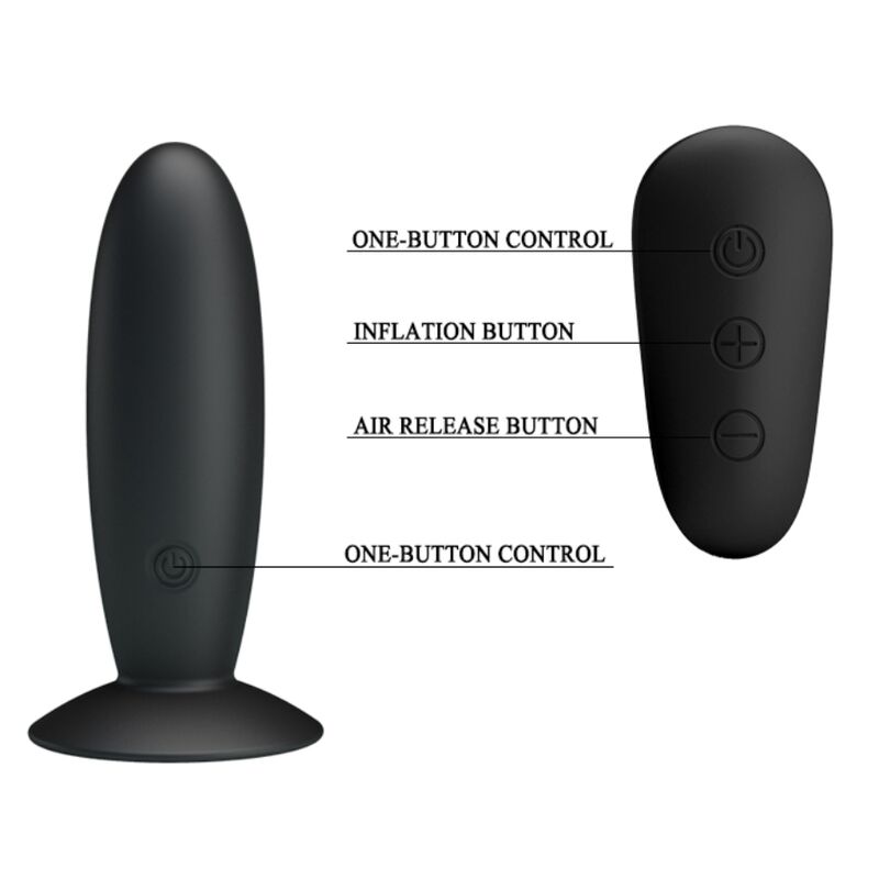 MR PLAY PLUG ANAL TÉLÉCOMMANDE VIBRATION NOIRE — vue détaillée
