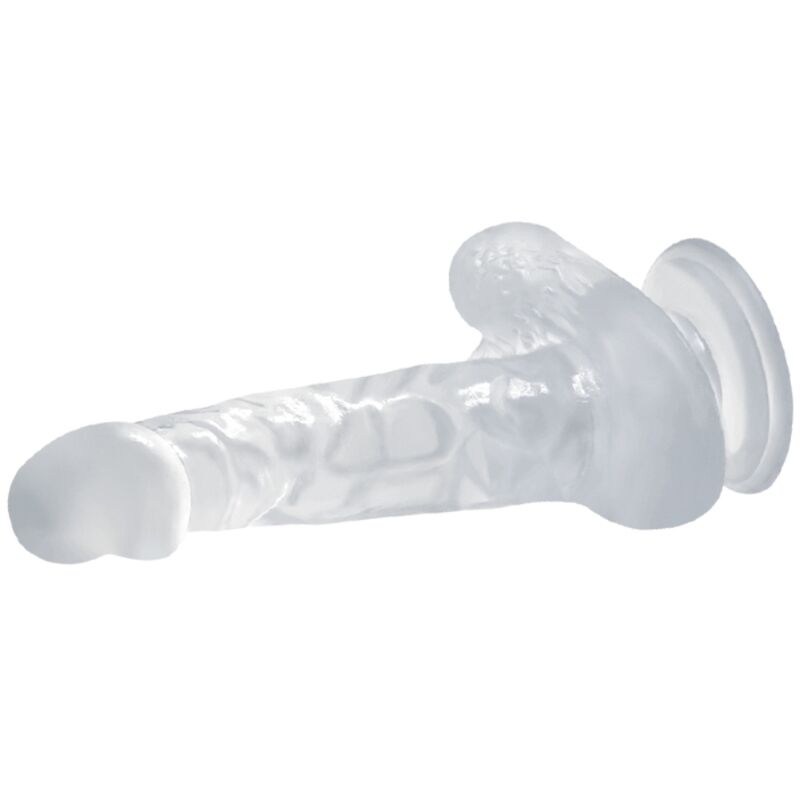 BAILE DILDOS GODE RÉALISTE VENTOUSE TESTICULES 16.7 CM TRANSPARENT — vue alternative