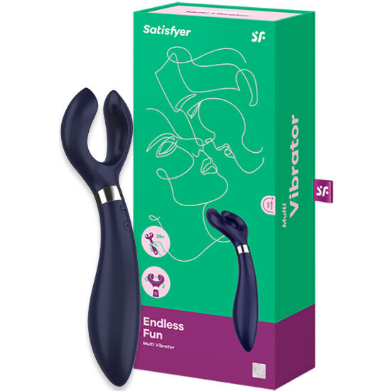 SATISFYER PARTNER ENDLESS FUN MULTI VIBRATEUR 3 BLEU — vue alternative