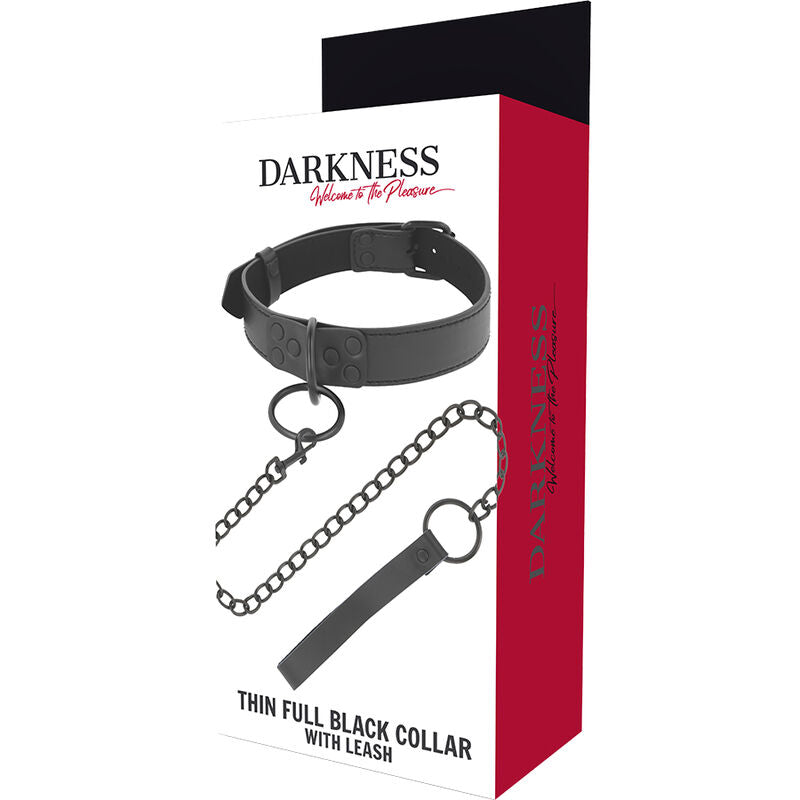 DARKNESS BONDAGE Collier Noir Chaîne — accessoires inclus