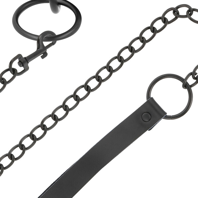 DARKNESS BONDAGE Collier Noir Chaîne — vue arrière