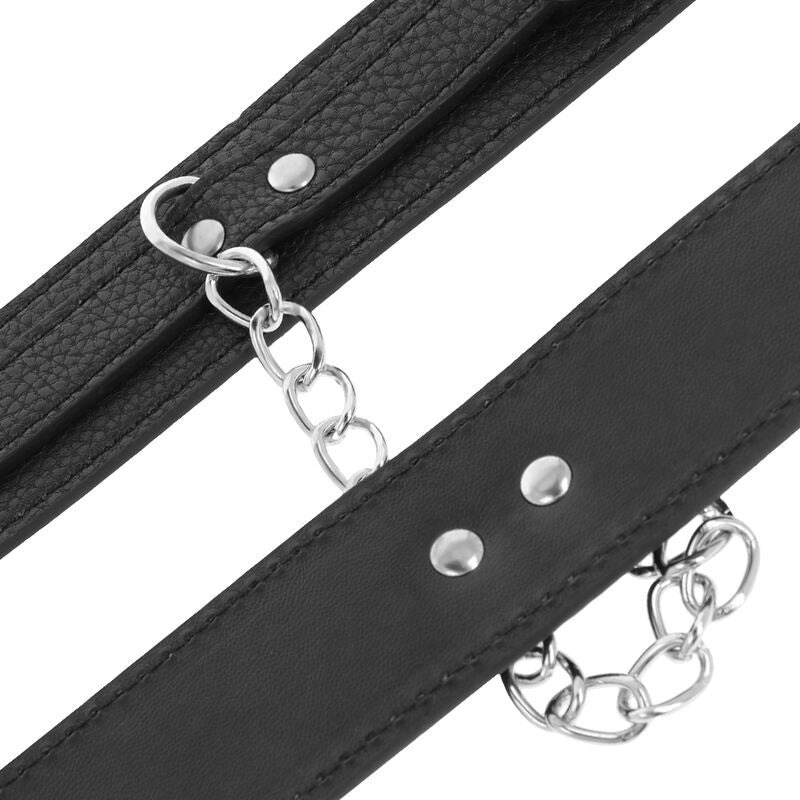 DARKNESS BONDAGE Menottes Cuir Texturé Noir — vue alternative