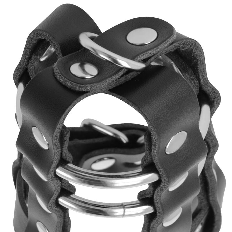 DARKNESS BONDAGE Cage Chasteté Cuir Serrure — vue alternative