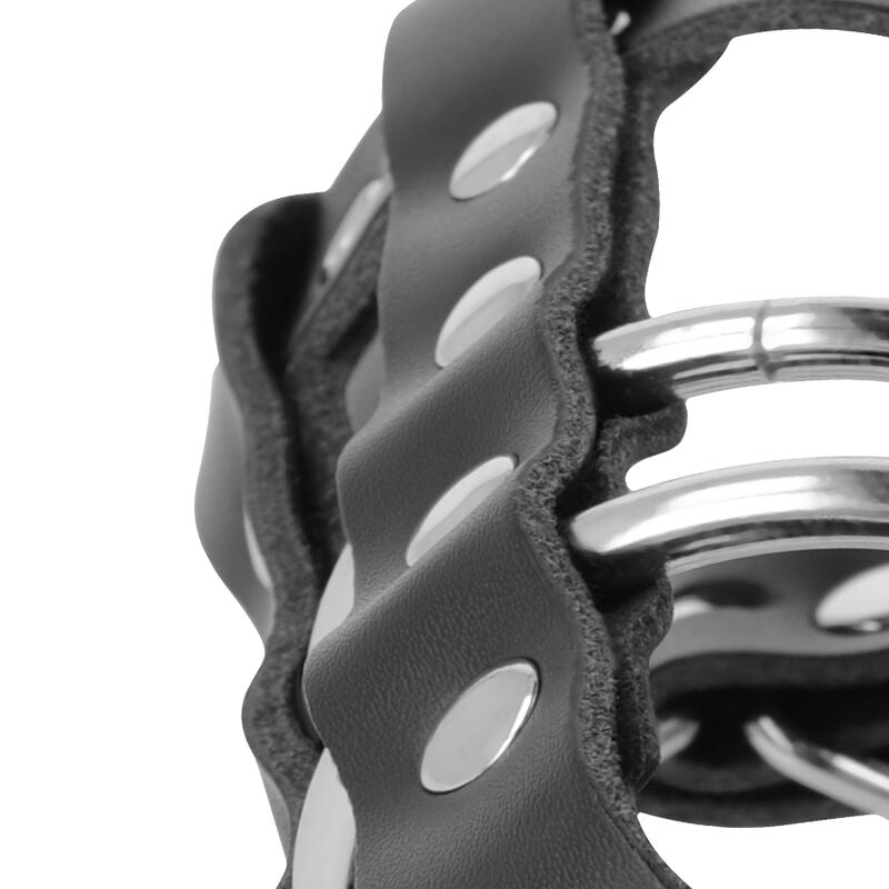 DARKNESS BONDAGE Cage Chasteté Cuir Serrure — vue arrière