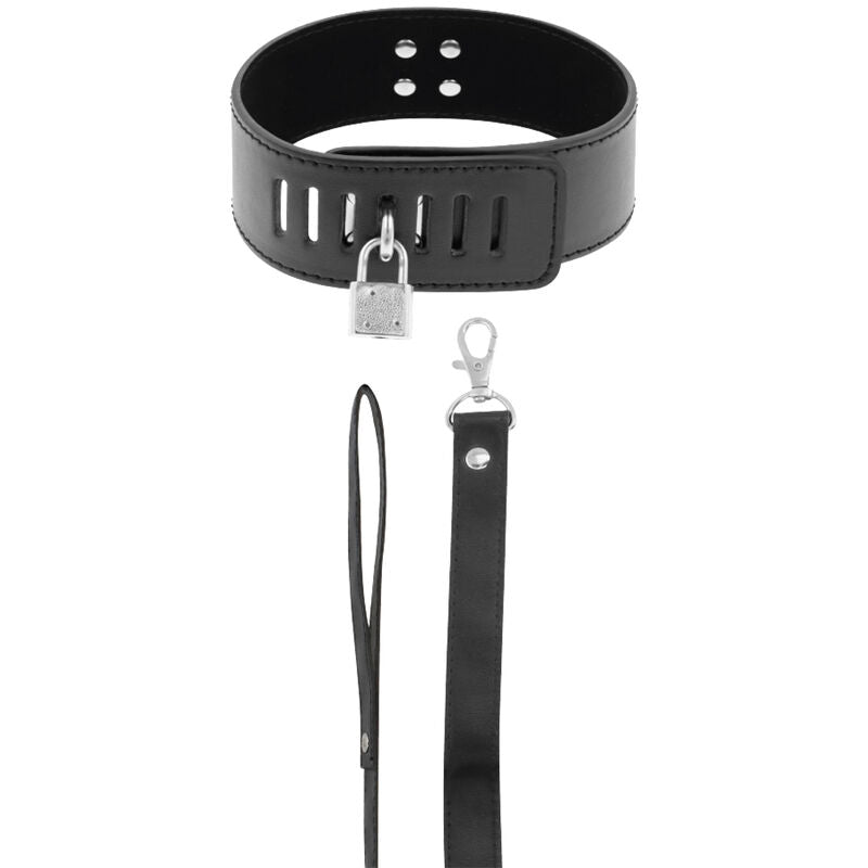 DARKNESS BONDAGE Collier Bdsm Serrure Noire — vue détaillée