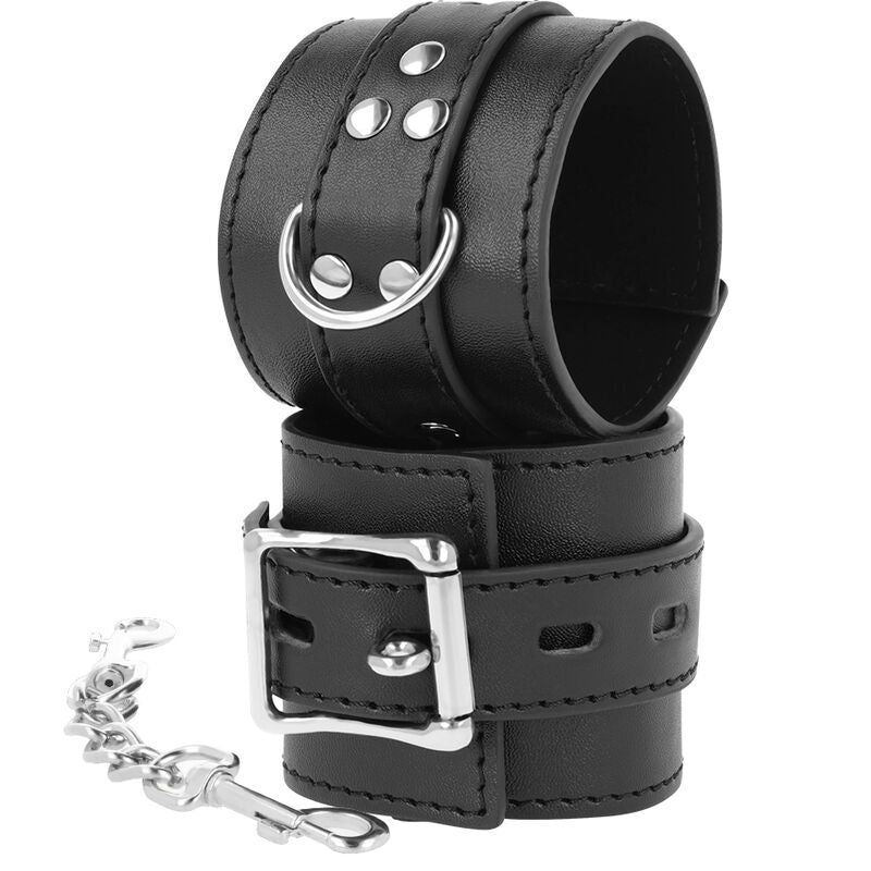 DARKNESS BONDAGE Menottes Cuir Noir — vue détaillée