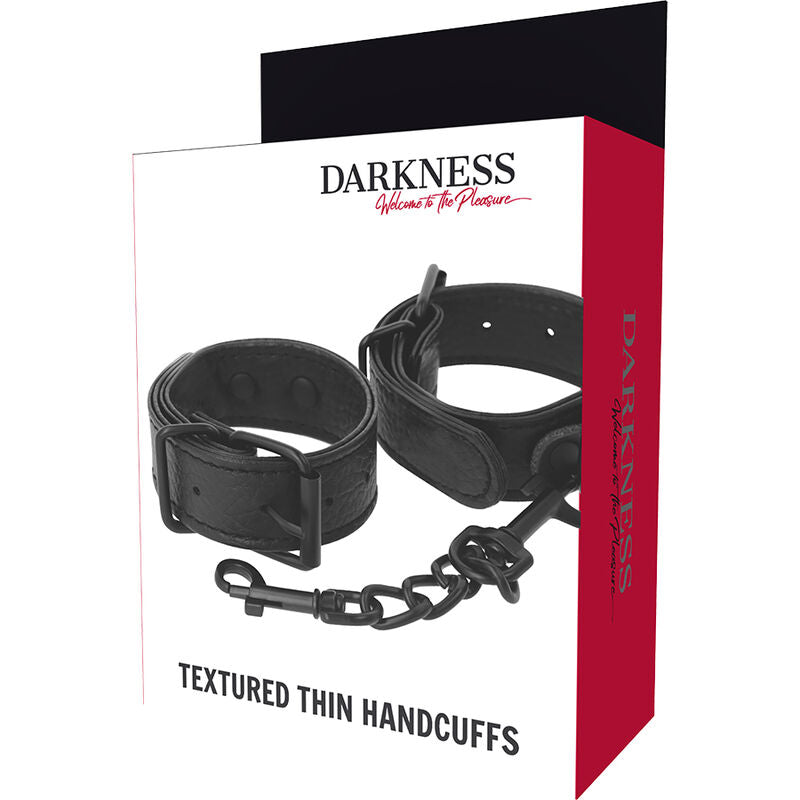 DARKNESS BONDAGE Menottes Texturées Larges Mince — accessoires inclus