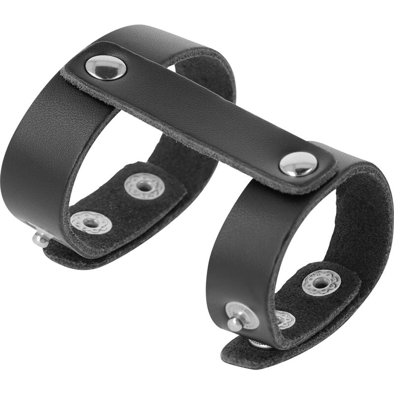 DARKNESS BONDAGE ANNEAU PÉNIS TESTICULES RÉGLABLE CUIR — vue alternative
