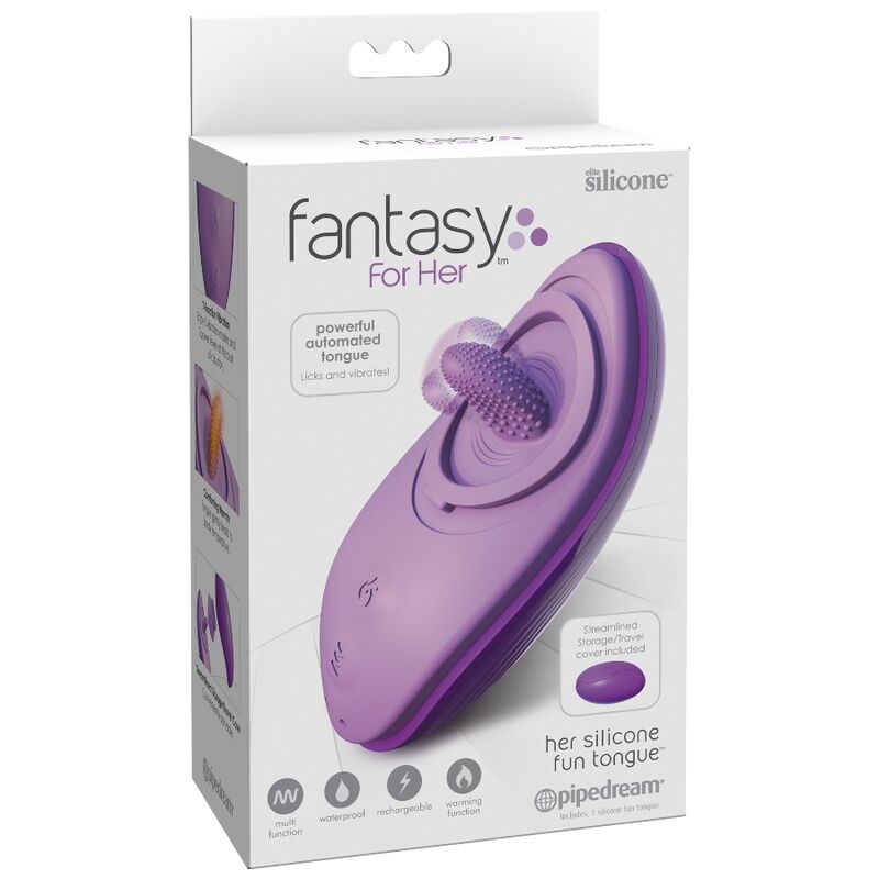 FANTASY FOR HER HER FUN TONGUE SILICONE VIOLET — accessoires inclus
