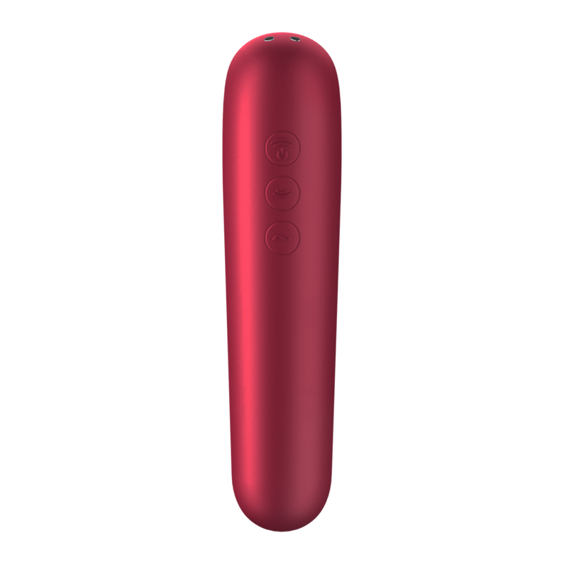 SATISFYER CONNECT Vibrateur Aspiration Dual Love Air Pulsé Rouge — vue alternative